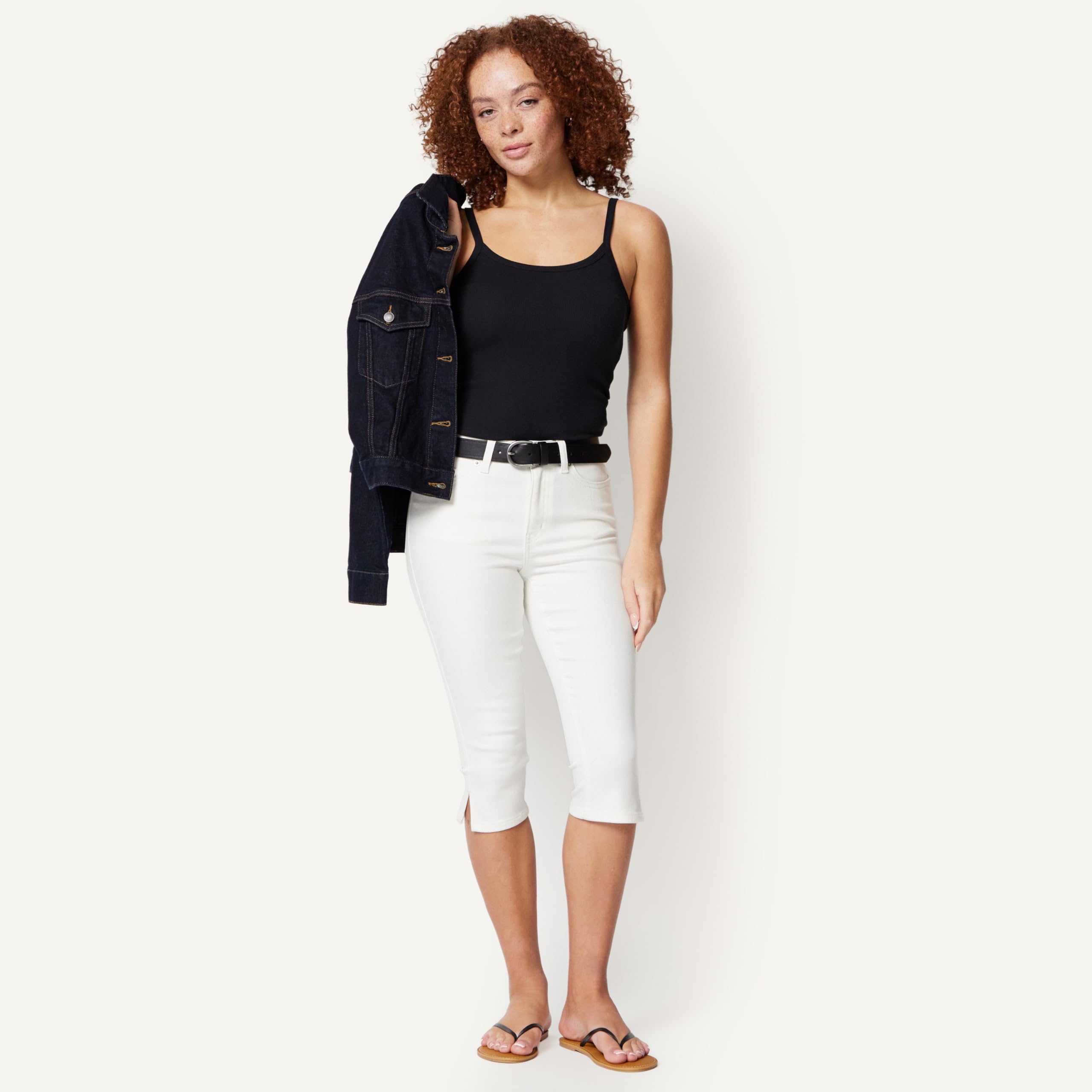 Amazon Essentials Jeans Pedal Pusher a Vita Alta Donna