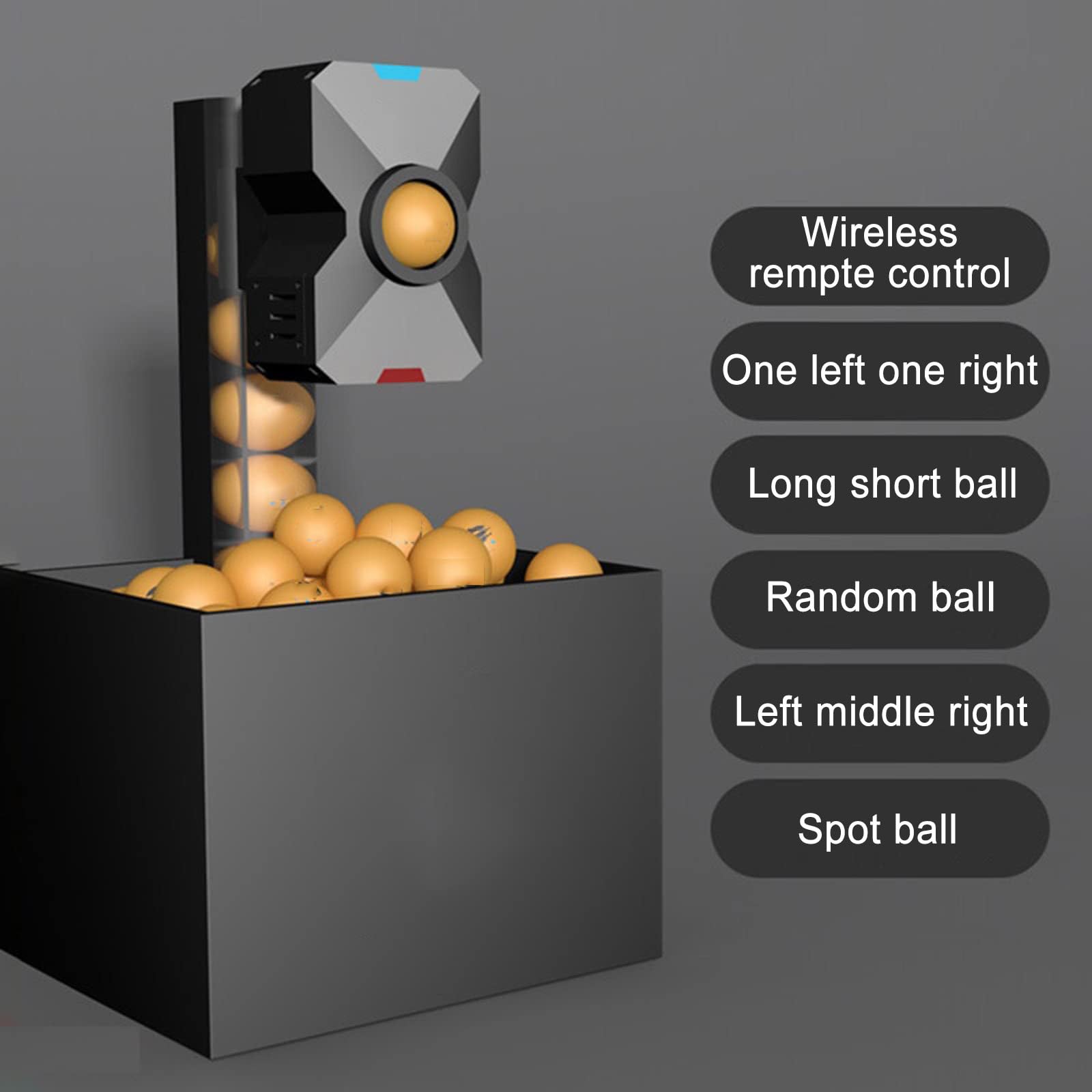 Robot da Ping Pong, Macchina Automatica per Palline da Ping Pong, con 8 Palline con Effetti Diversi, per Allenamento, Lancio di Palline per Allenamento con Telecomando,SETB-110V