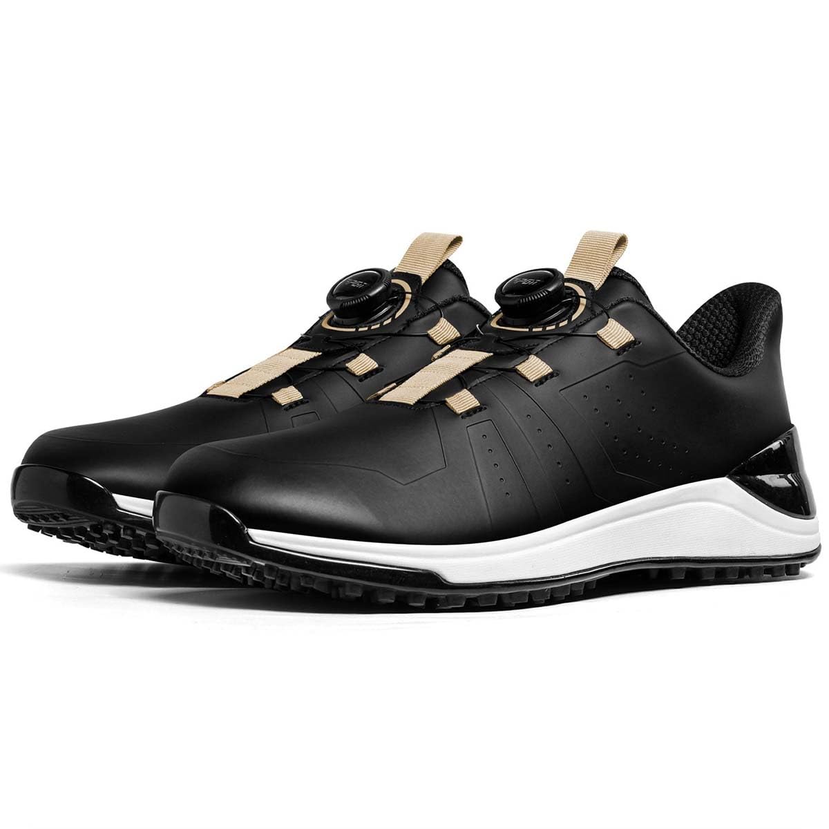 Zapatos De Golf Cuero para Hombre Antideslizantes Suela de Goma