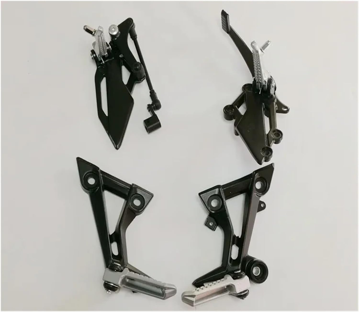 1Pc Fit for Kawasaki Ninja Z250 Front Pedal Stand NINJA300 Shift Rod Brake Pedal Z300 Rest Pedal(Bracket Right Black)