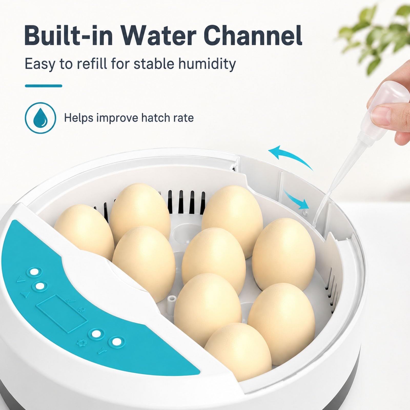 Incubatrice per 9 Uova con Controllo Automatico della Temperatura