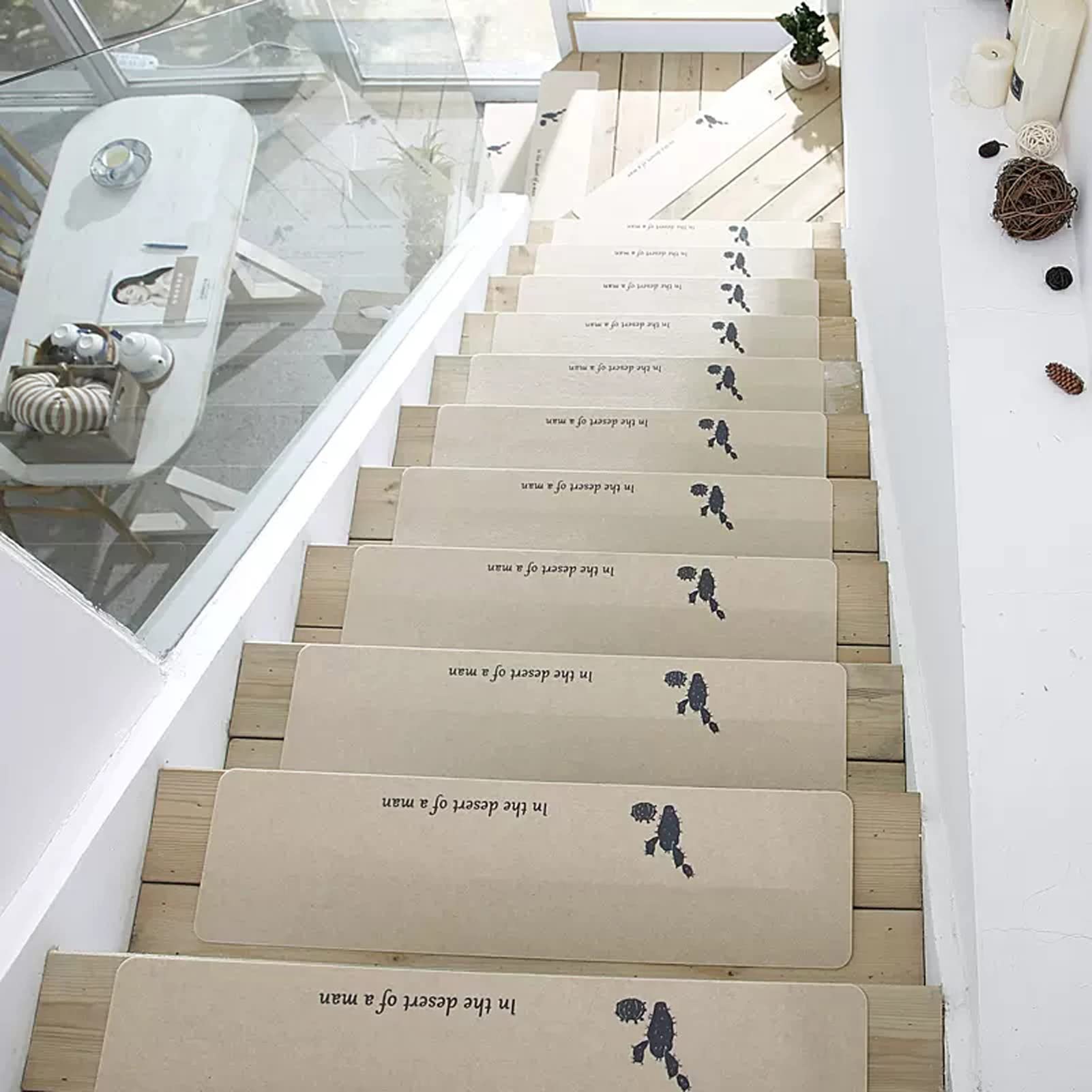 uoXHFdh Non-Skid Indoor Runner Floor Mat Stair for Kids Elders and Pets(12,10PCS)