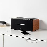 Vista 5 de Edifier D12 estéreo de mesa Bluetooth RCA con altavoz auxiliar, inalámbrico para uso de escritorio, 70 vatios RMS con salida de línea de subwoofer