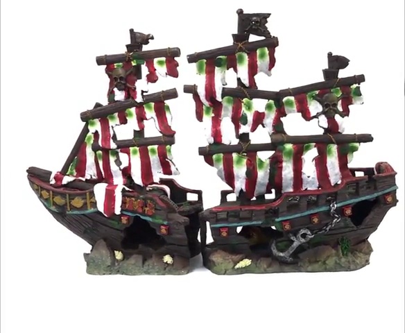 rip caswell ブロンズ　置物　オブジェ　MADE IN USA 魚 Amazon.com : Penn-Plax Deco-Replicas Striped Sail Shipwreck