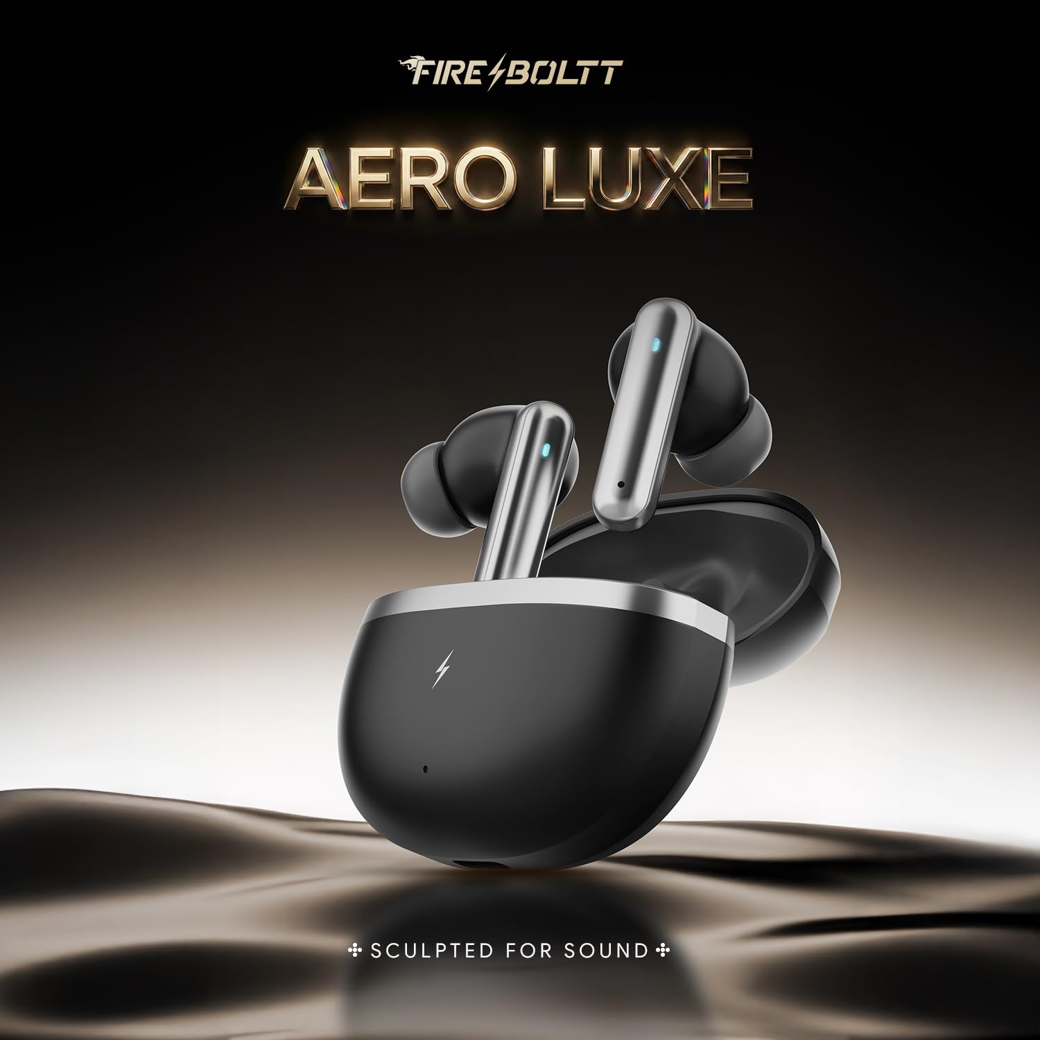 Fire-Boltt Newly Launched Aero Luxe TWS Earbuds with Custom EQ, Bluetooth 5.4 Wireless Earphones, 50H Playtime, Fast Charging Case, 50ms Low-Latency Gaming & Touch Controls Midnight Black — Amazon image 2