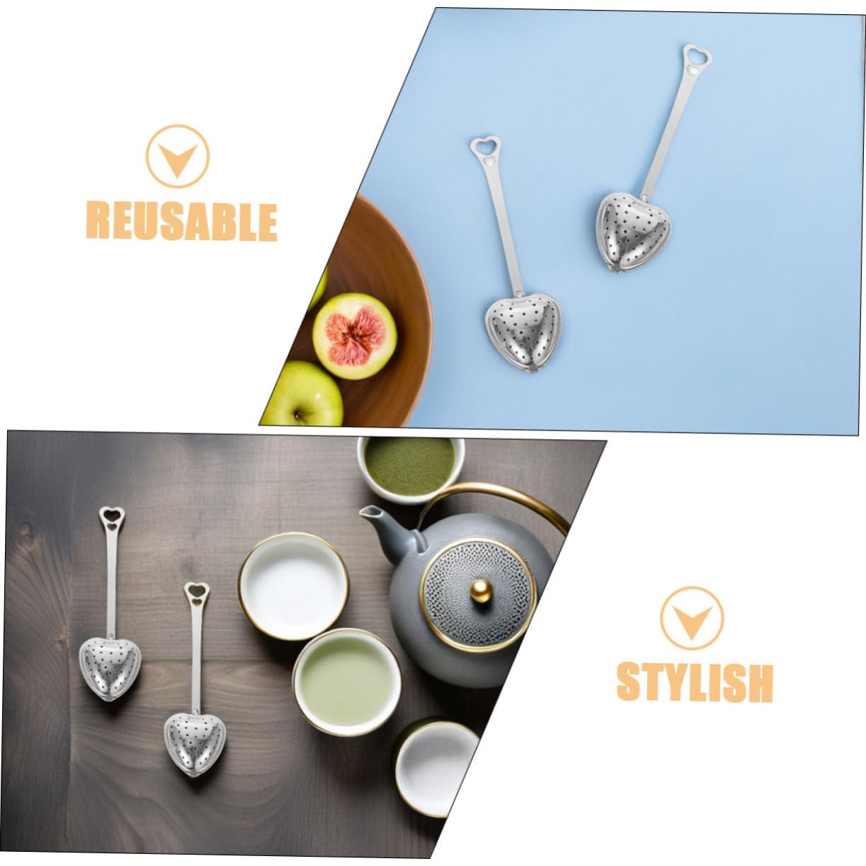 ABOOFAN 40 Stck. Edelstahl -Teefilter Mesh-Teesieb Tee -Infuser Tee ball feinmaschiges Sieb feines Rostfreier Stahl Silber