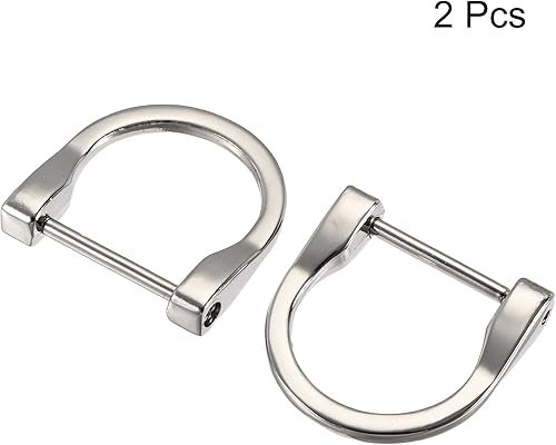 Miniatura 9 de uxcell U Shape Horseshoe D-Rings, Screw-in Shackle Buckle