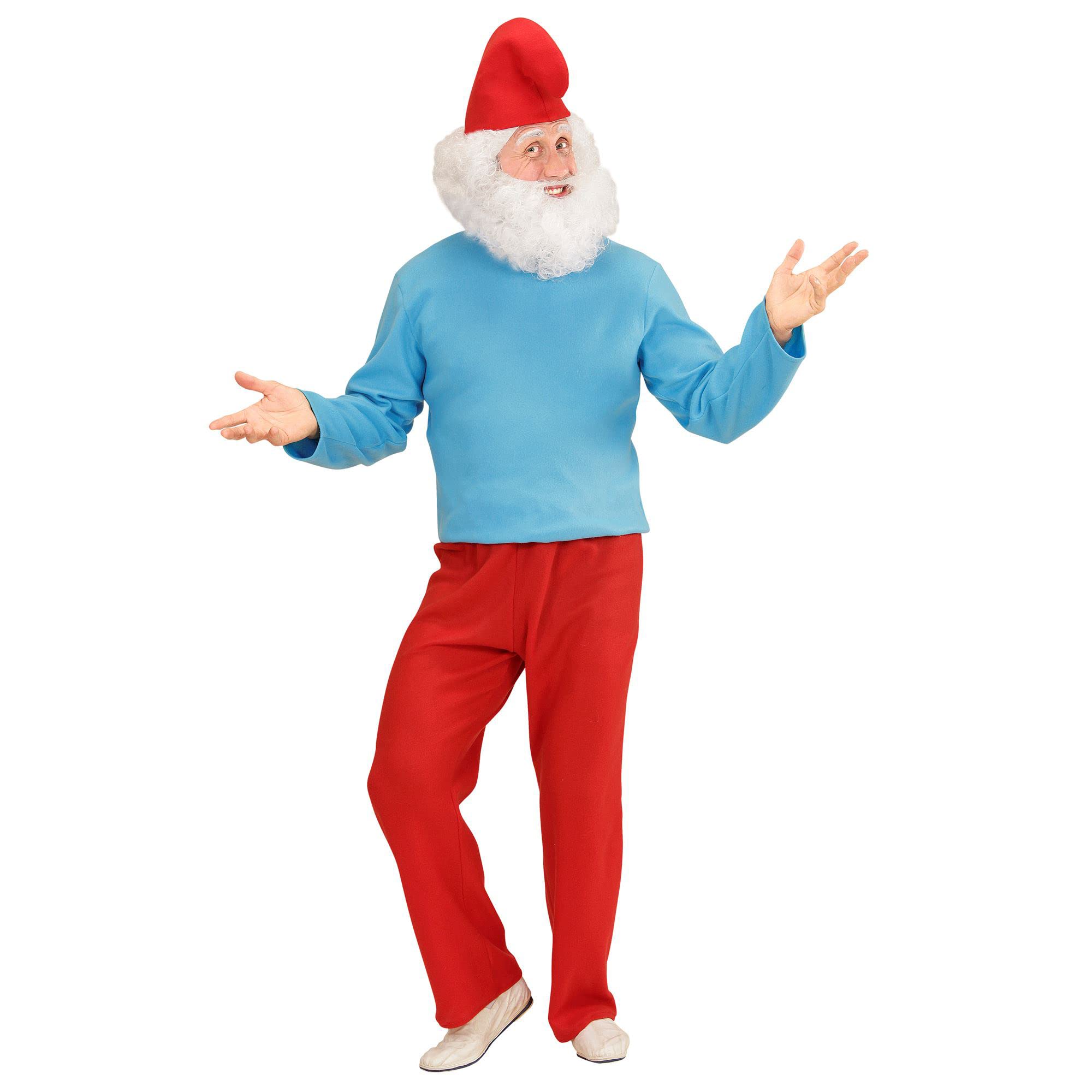 Widmann - Adult costume large gnome with top, trousers, hat, gnome, elves, carnival, theme party