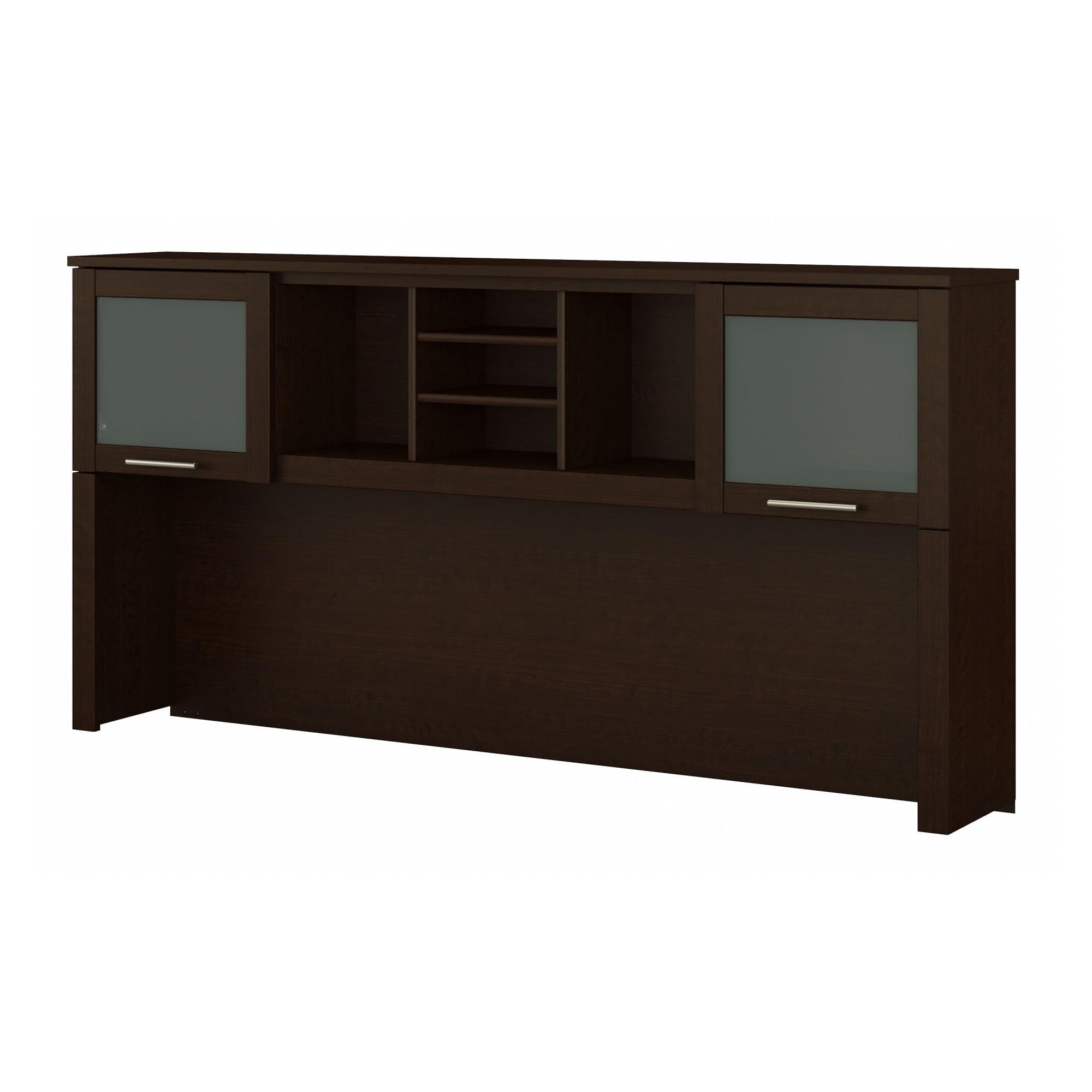 Bush Home Somerset 72W Desk Hutch in Mocha Cherry