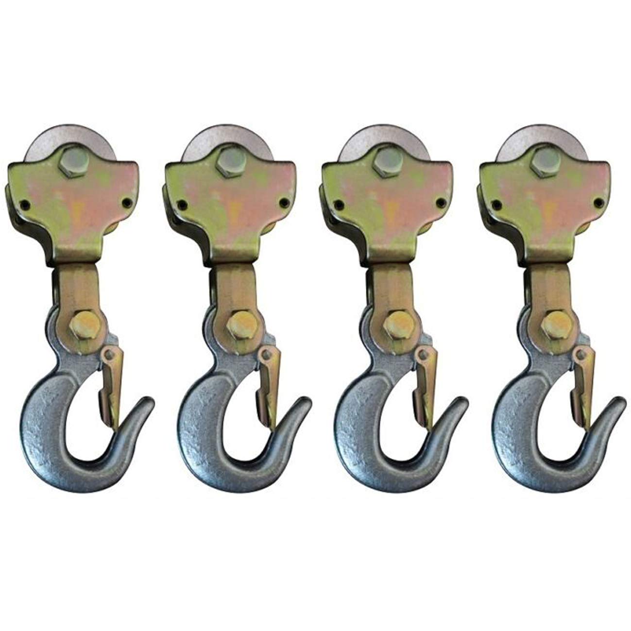 Buy 4 Pack 2 Ton Wire Rope Pulley Block with Swivel Eye Hoist Hook