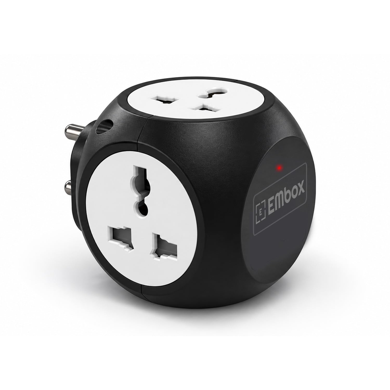 EMBOX Multi Plug Adapter | 6 amp Universal Sockets and LED Indicator Safety Shutter | 3 Pin Plug Socket Extension, Charging Mobile, Laptop, TV Grey — Amazon image 8