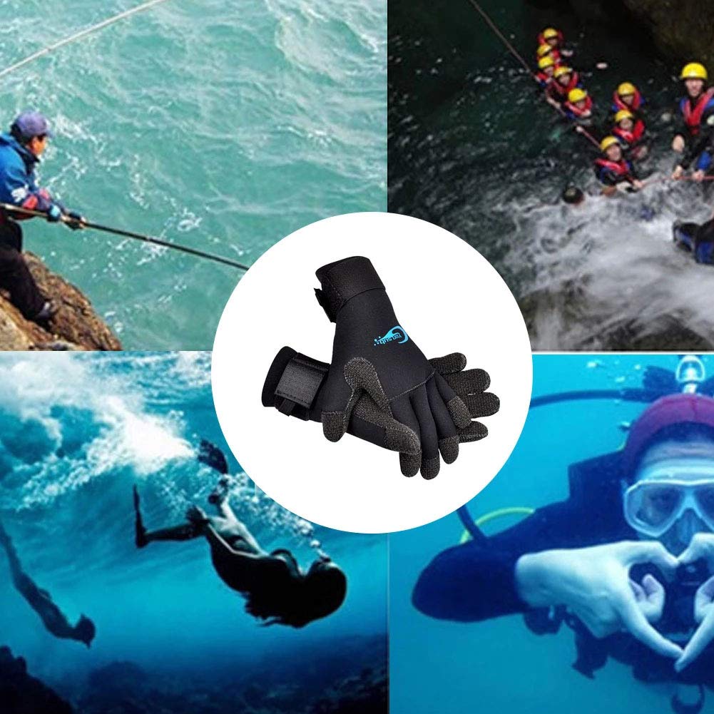 Guanti per muta subacquea da 3 mm, per caccia subacquea, antiscivolo, attrezzatura da pesca subacquea, guanti regolabili in neoprene per immersioni, XL