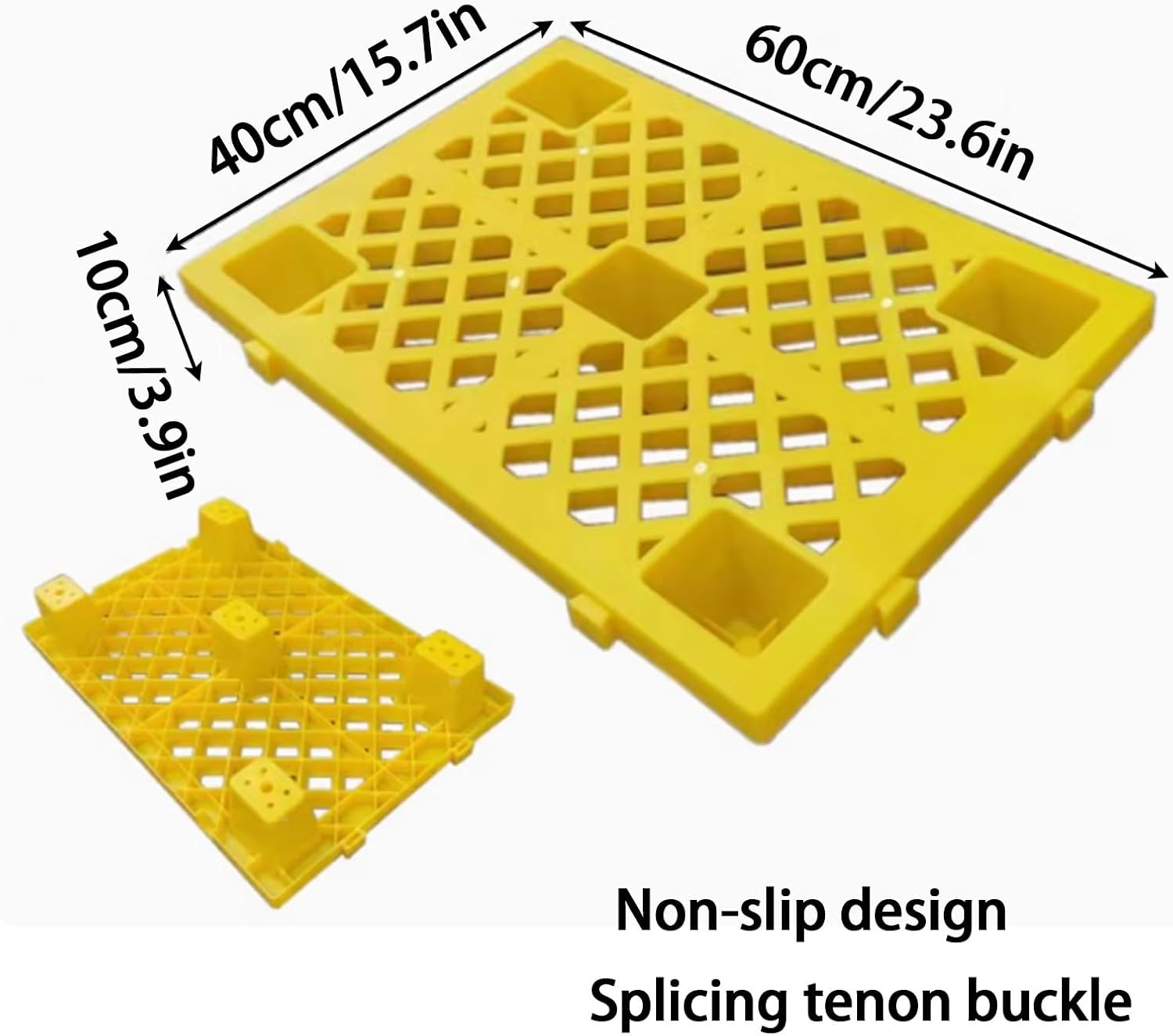 HNDHOPMC 2 Pieces Plastic Pallets, Polyethylene Pallets, Waterproof Storage Grid Mats, Suitable for Supermarket Pet Warehouse Outdoor Storage