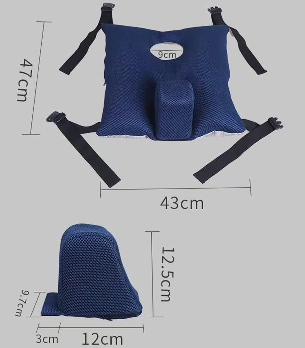 Cojín antideslizante para silla de ruedas para ancianos, almohadilla gruesa que evita úlceras de presión, parte inferior convexa, diseño de perfil bajo, cómodo cojín para silla de ruedas