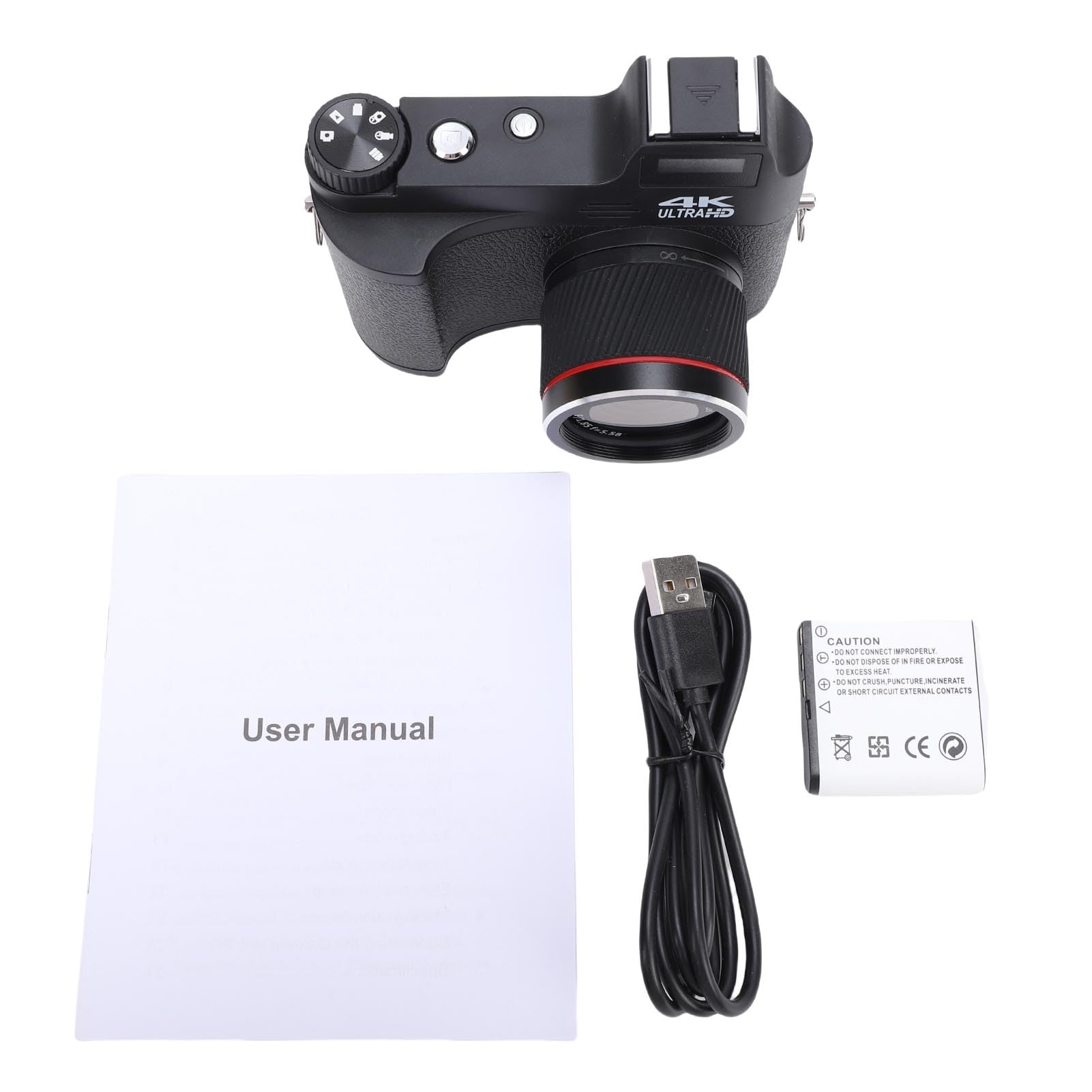 Zunate Fotocamera Digitale Mirrorless, Fotocamera Macro Fotografica Video 4K 48MP con Zoom Digitale 18x, Schermo LCD da 3 Pollici, Fotografia a Tempo, per la Famiglia di Viaggi