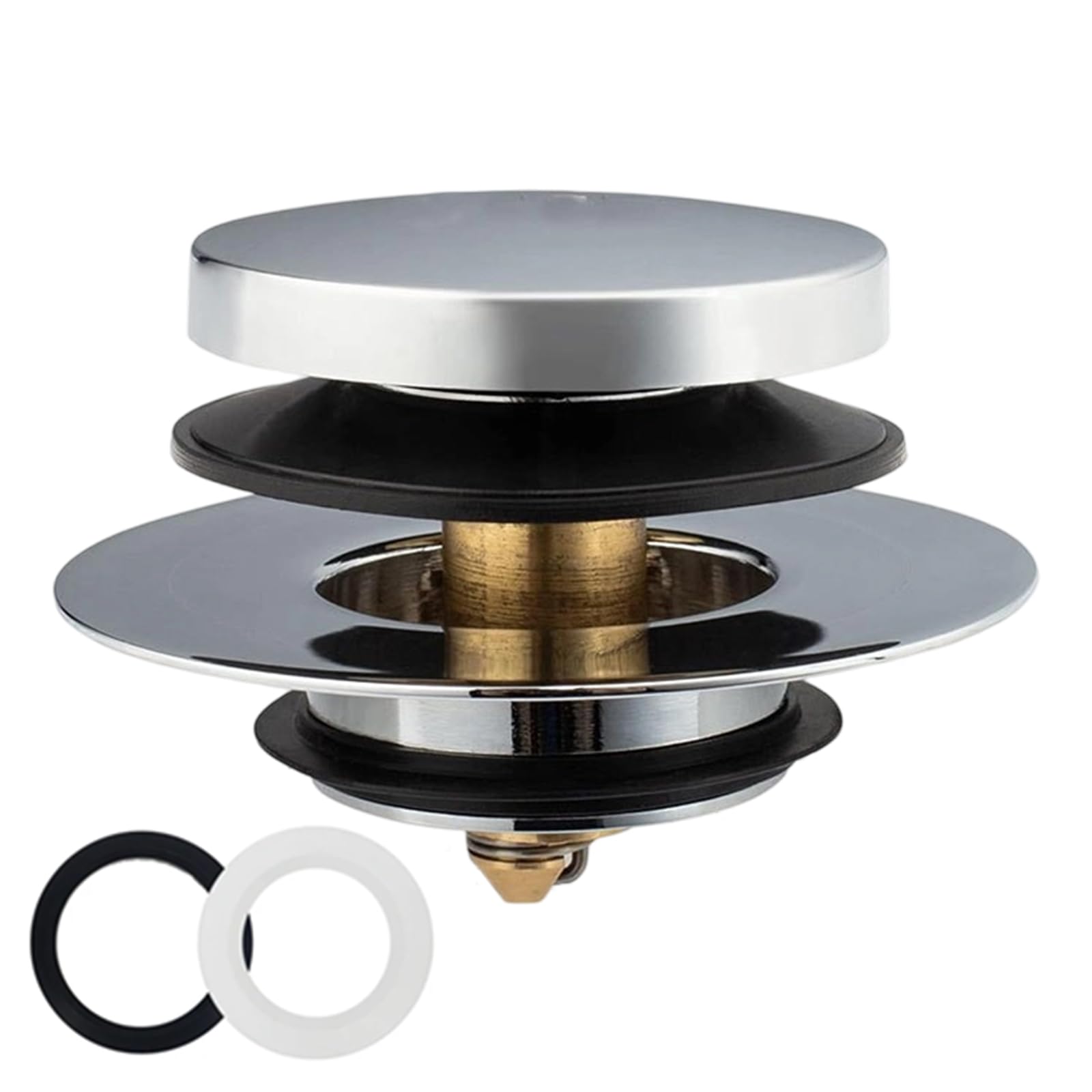 Strong Metal Bathtubs Drain Flexible Cores General Popups Bathtubs Drain Plug for Quiet Drainages Systems Shock Absorption Cores
