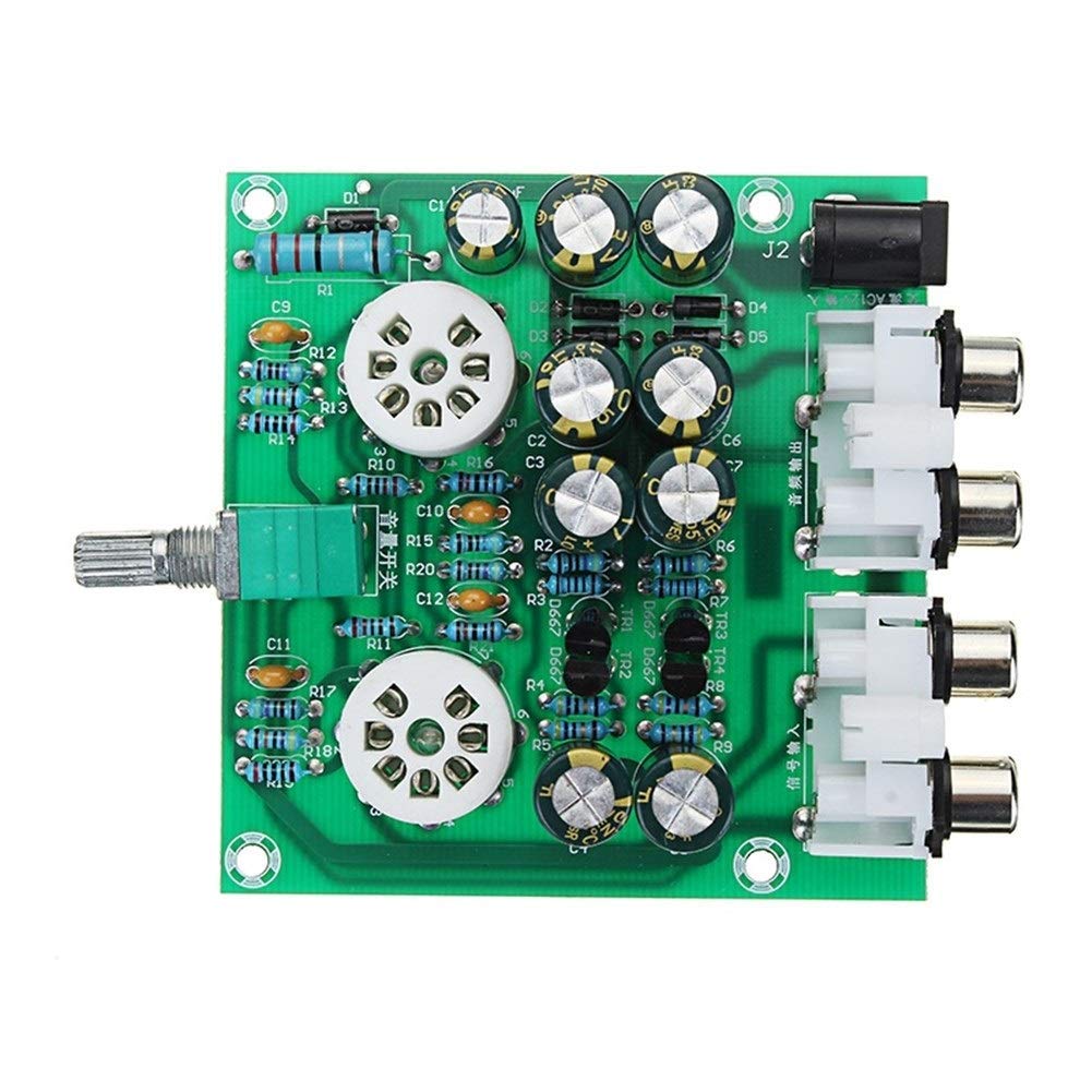 MLH-MLH Amplifier board Can Adjust Output Volume AC 12V 1A 6J1 Preamp Tube PreAmplifier Module Pre-A