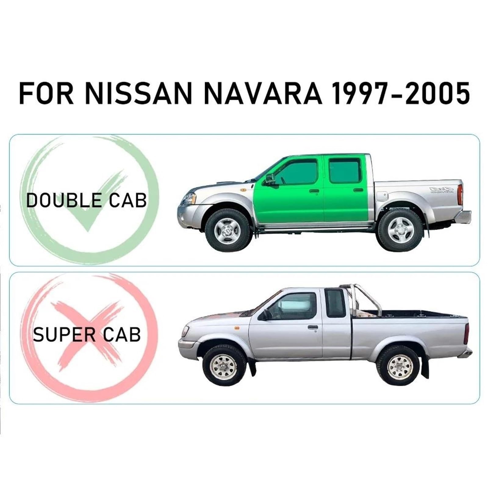 Viseras Viento para Nissan para Navara 1997-2005, Doble Cabina, Negro Mate, Deflector De Viento, Visera Protectora para Ventana. Guardias Lluvia