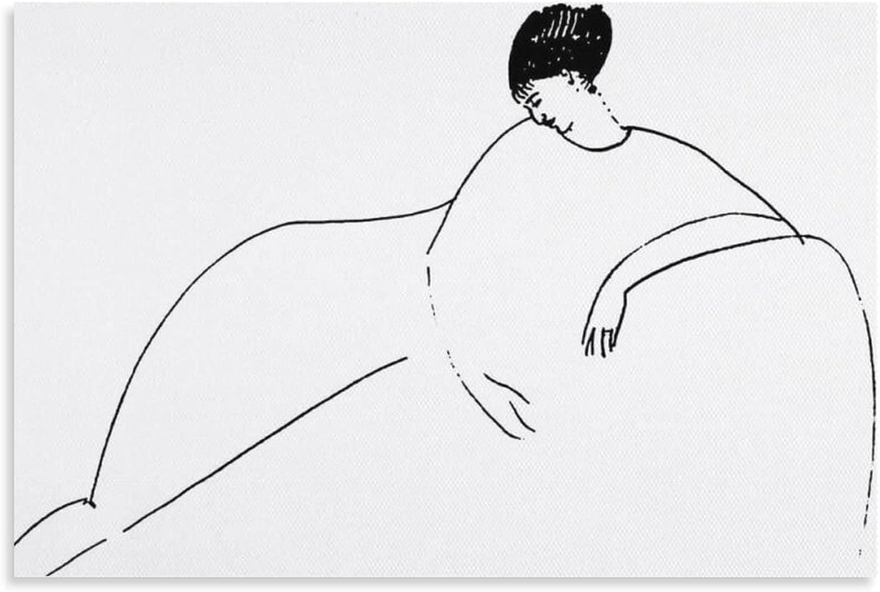 Rikin Liuff Anna Akhmatova by Amedeo Modigliani Canvas Poster Art 50x70cm Frameless