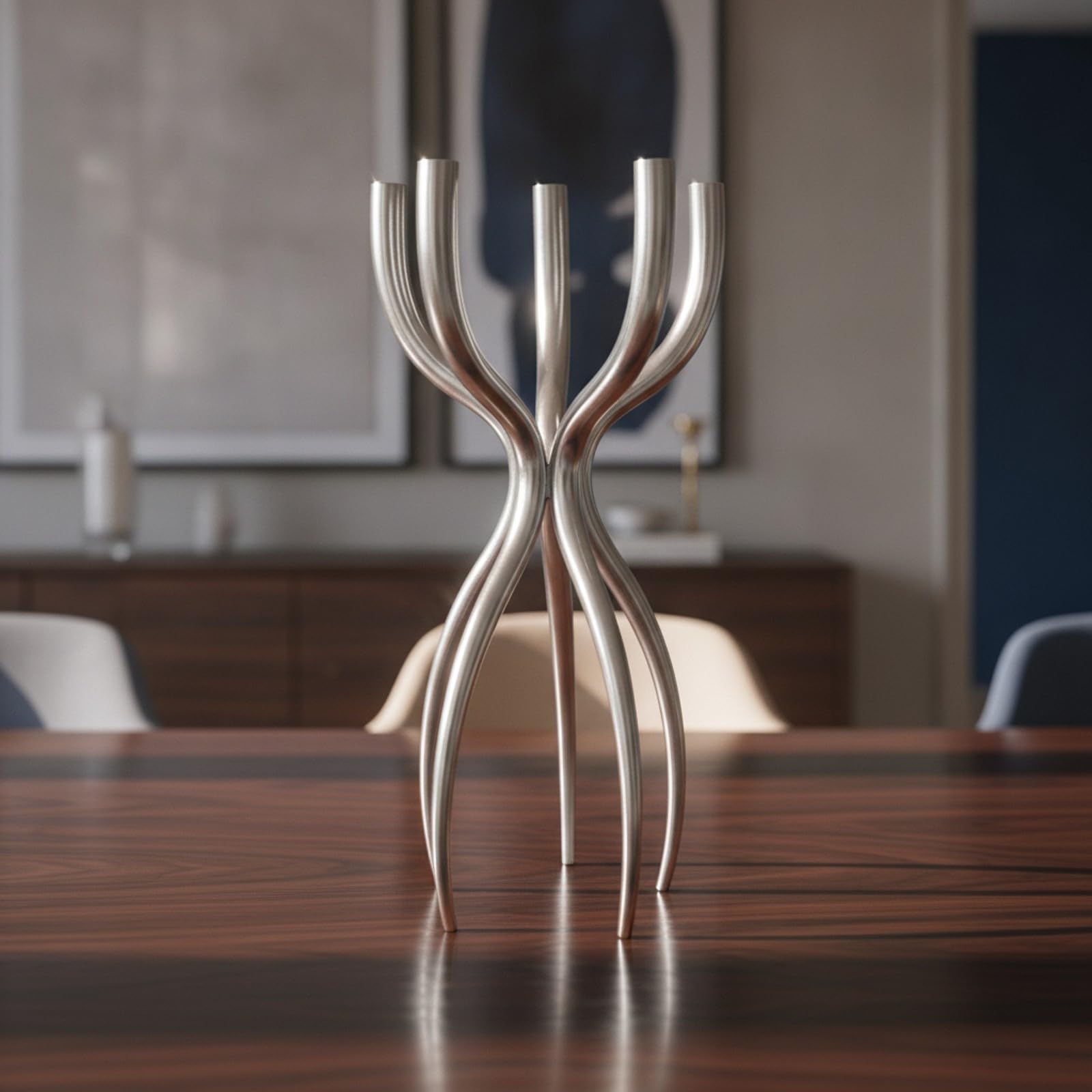 Candélabre Sculptural à Bras Symétrique Chandelier à Bras Entrelacés Moderne Arbre à Bgies Décoratif pr lon, Villas, Intérieurs Modernes, Noir