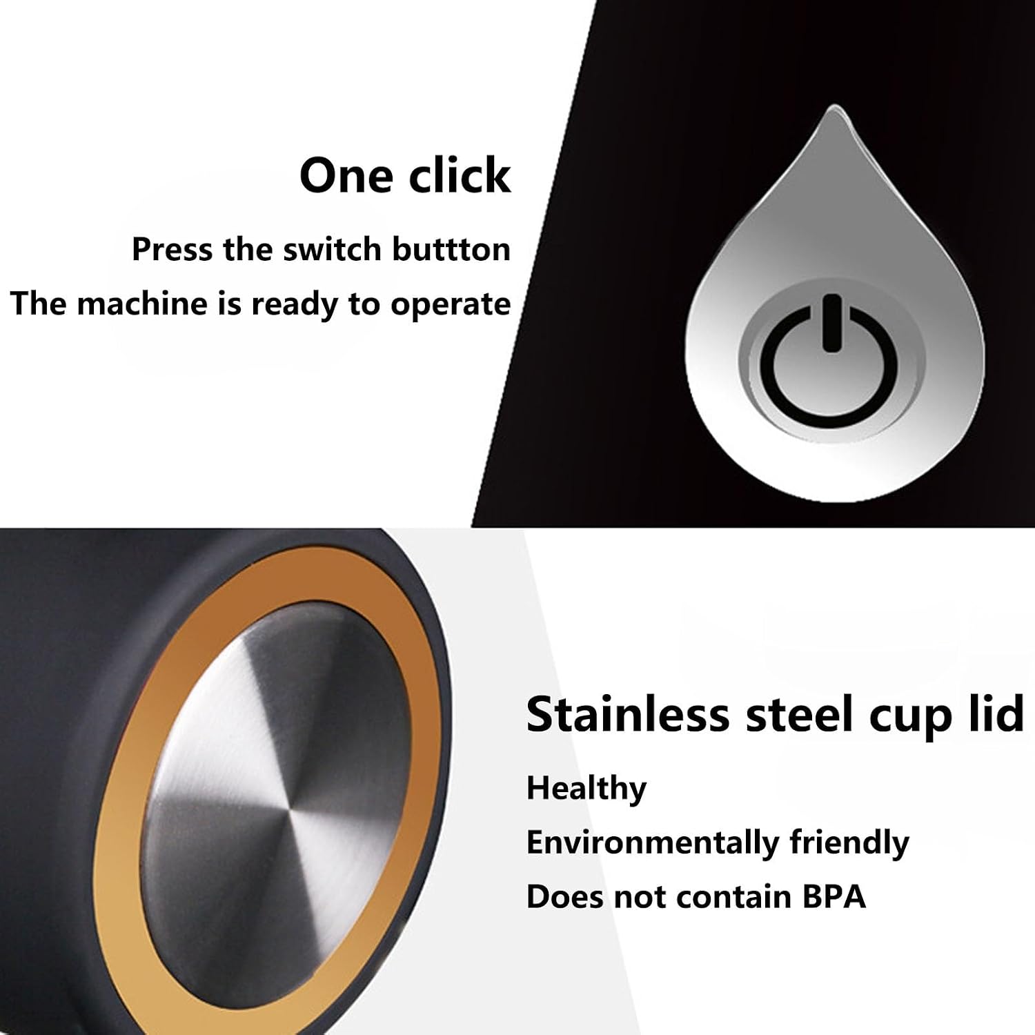 Hydrogen Water Generator Portable Hydrogen Rich Water Bottle with PEM Technology 3 Minutes Make Hydrogen Production Up to 1200-1500 PPB Anti-Oxidation and Anti-Aging 420 ML(Black)