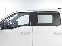WeatherTech Custom Fit Side Window Deflectors Ford F-150, Lightning, Raptor Dark Tint - Low-Profile In-Channel Rain Guards