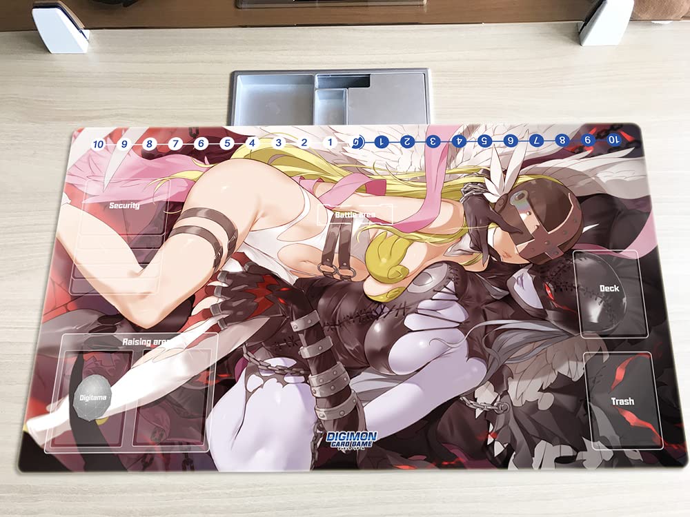 Amazon.com: New Mlikemat DTCG Duel Playmat Digimon Angewomon & Ladydevimon  Trading Card Game Mat Desk Pad + Free Bag : Toys & Games