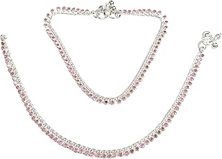 shree shobha collection Silver Anklet Payal For Womens Size - 10.5 inches-picture-25