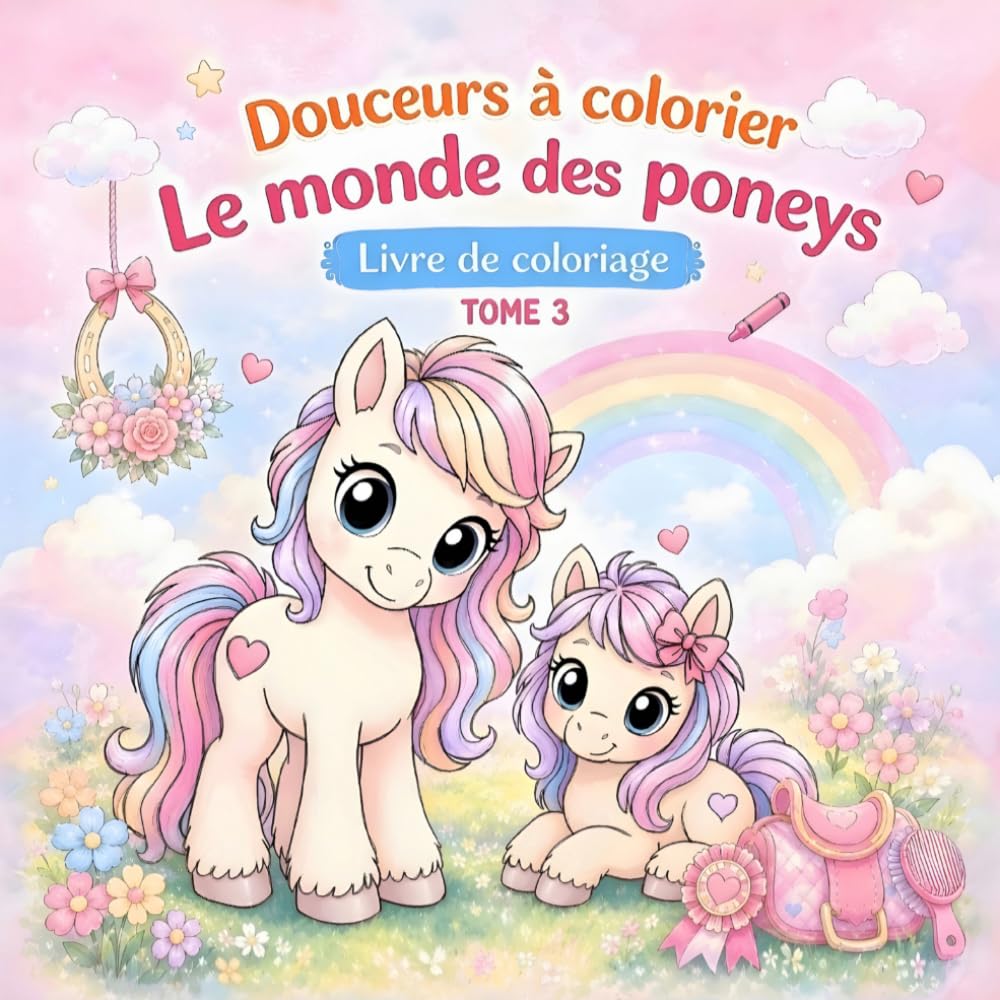 Douceurs à colorier: Le monde des poneys