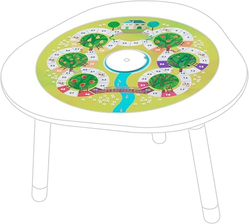 Stokke MuTable DISKcover, frutas y verduras - Tablero de juego de doble cara - Incluye 2 juegos de mesa, 2 dados, 4 fichas y 48 cartas de juego -