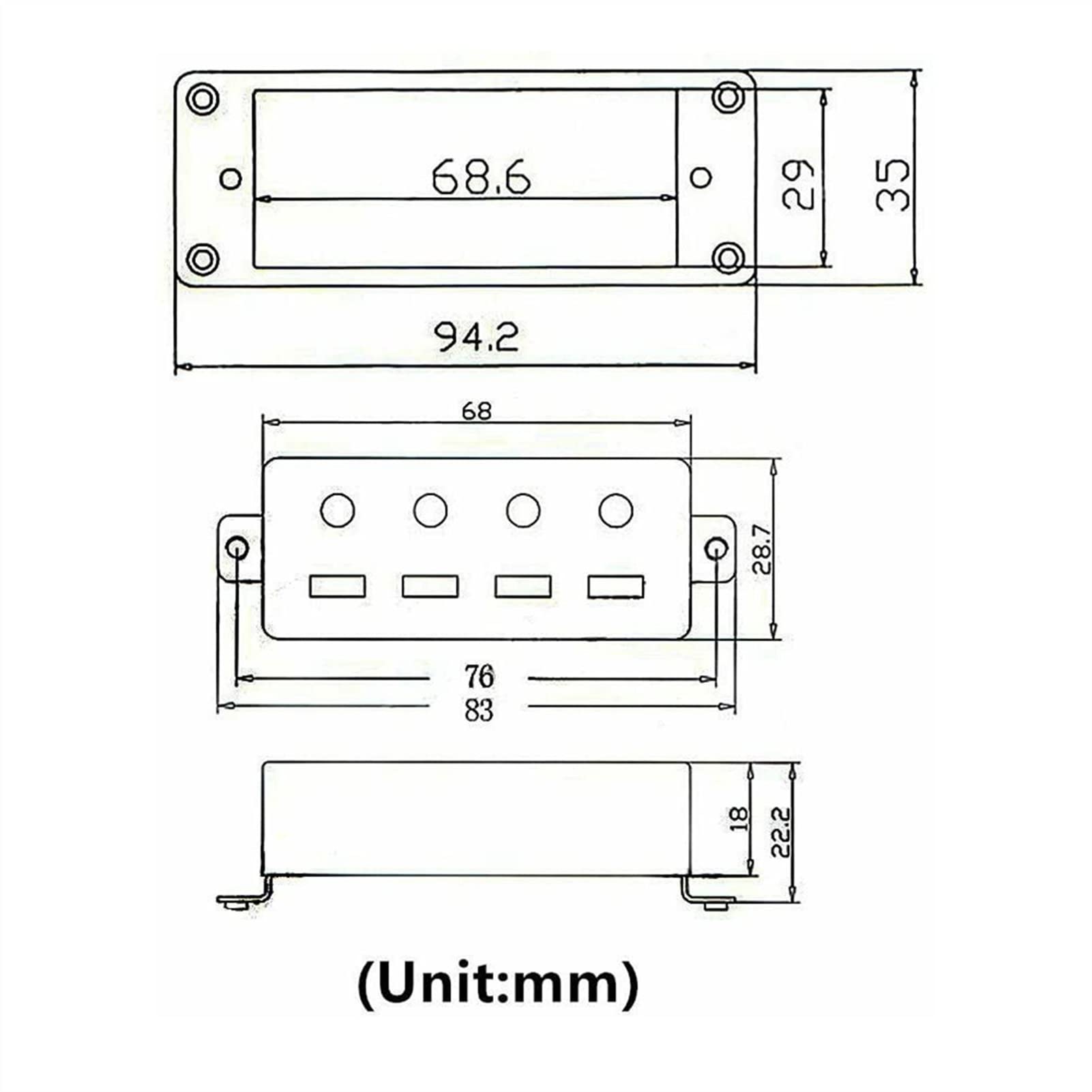 Pickup Pickup per Chitarra 1set Mini Pickup Humbucker per Chitarra per Chitarra A 4 Corde per Chitarra Elettrica