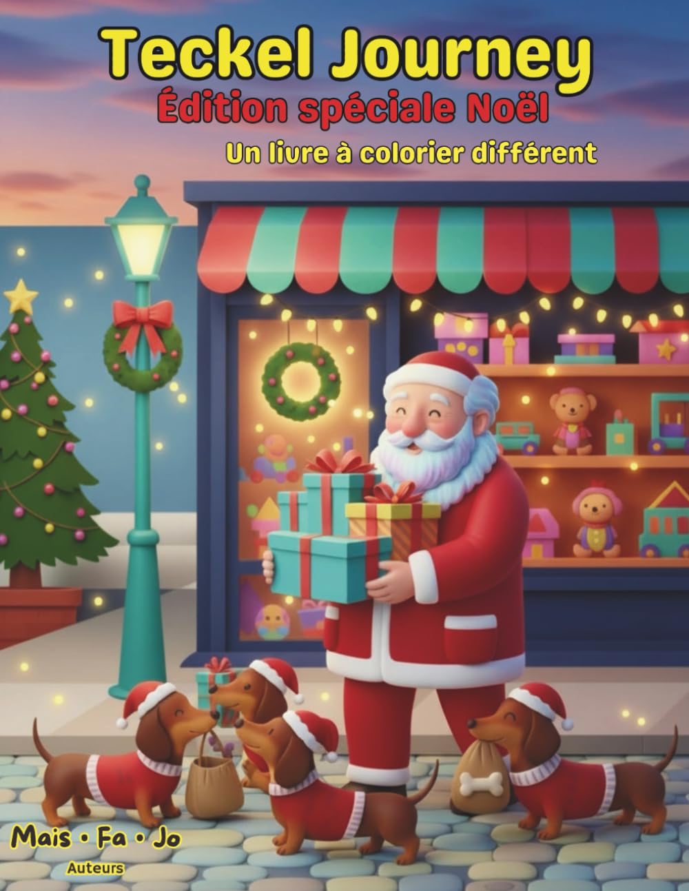 Teckel Journey - Édition spéciale de Noël: Livre de coloriage de chiots super mignons