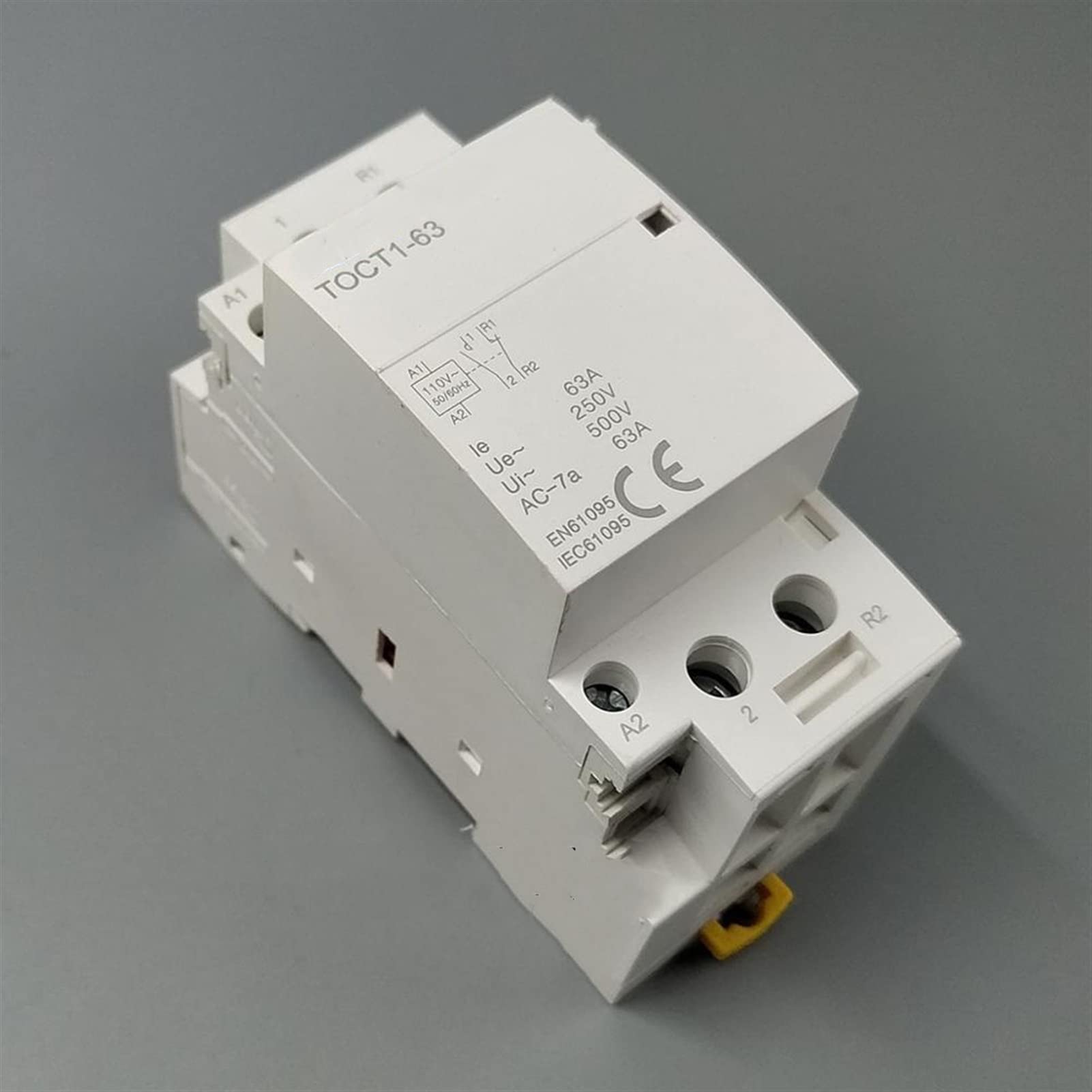 YFHGULBTK Contactor TECT1 2P 63A 110V -coil 230V/220V 50/60Hz Din Rail Household AC Modular Contactors 2no 1nc 1no Industrial Electrics(2p 63a 110v 1no 1nc)