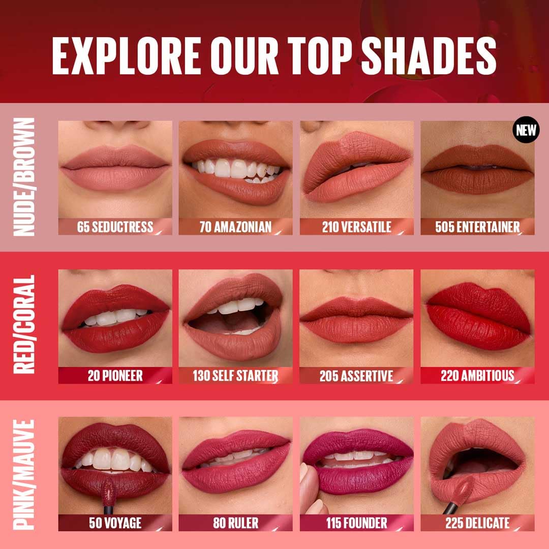 Maybelline New York Super Stay Matte Ink Likit Mat Ruj - 510 Charmer (2 paketi)