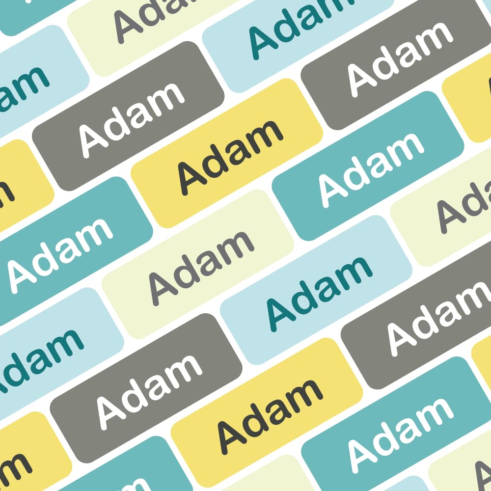 My Nametags® 175 Mini Name Stickers Pack | Personalised Small Labels for School Supplies Like Pens, Pencils, Markers & Other Stationery | Waterproof No-Iron Mini Tags for All Ages | Ginger Colours