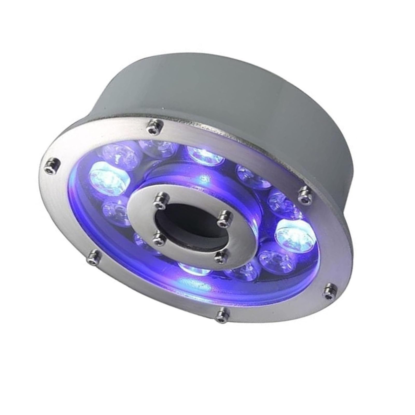 LED Ring Fountain Light - Submersible LED Underwater Pond Lights, IP68 Waterproof Stainless Steel Led Spotlight, 12V Middle Hole LED Pool Lights, for Fountain/Landscape Decoration Illumination ( Color