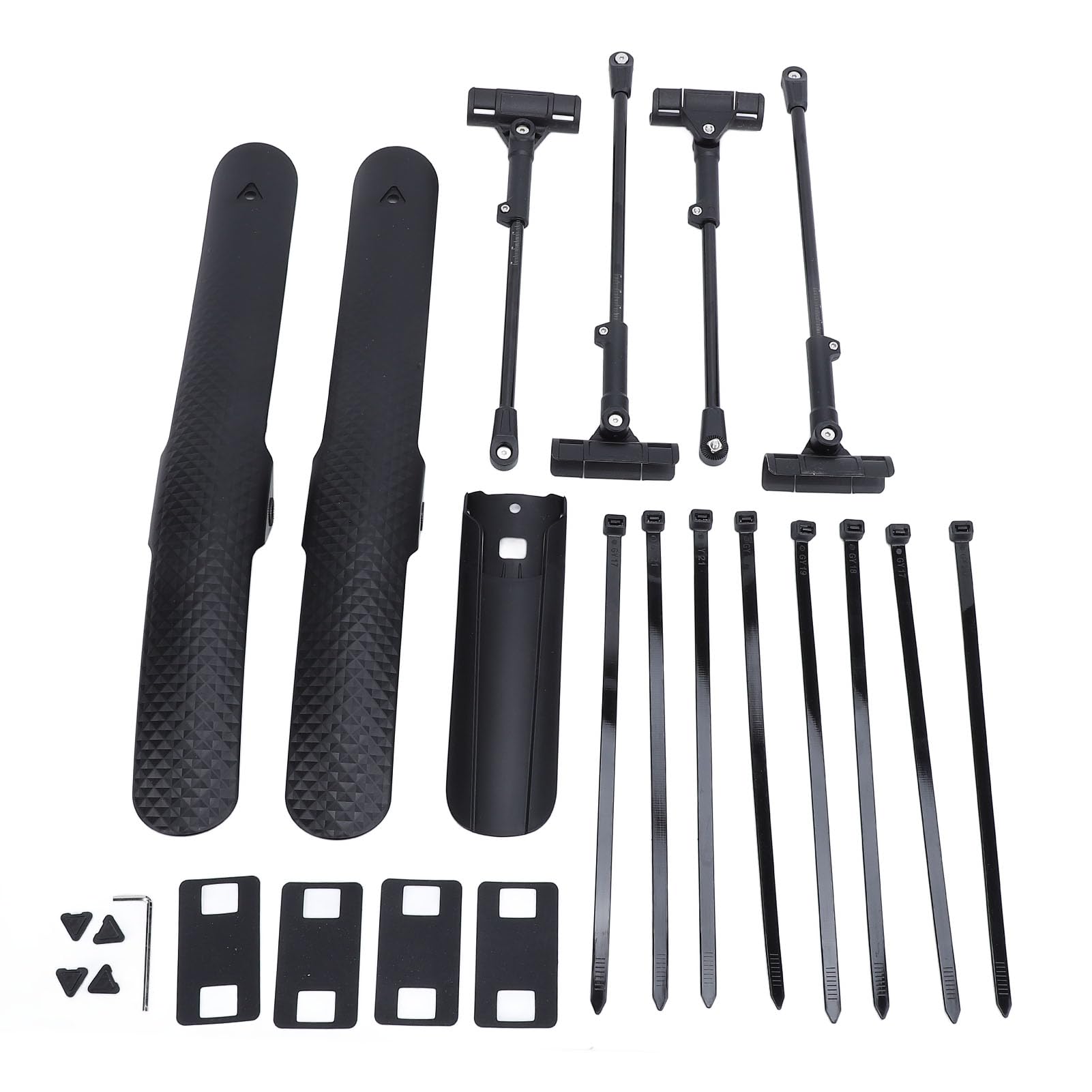 Bike Front Rear Mud Guard Adjustable Portable Quick Release Mudguard Set for Road Bikes Premium PP Aluminum Alloy Material Streamline Design Prevent Mud Splash Easy Installation