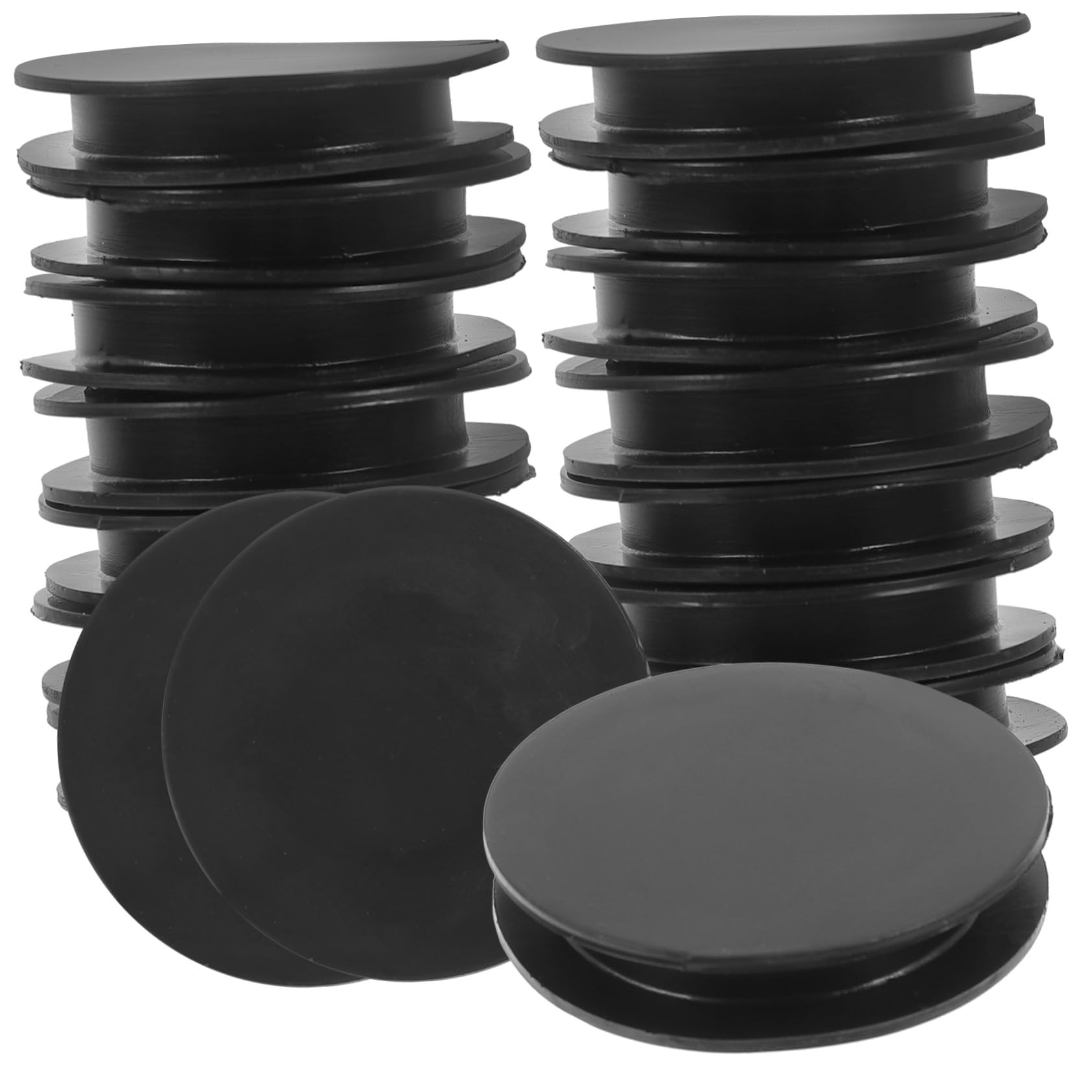 GANAZONO Piggy Bank Bottom Covers 40pcs Money Jar Bottom Plugs Coin Jar Stoppers Plaster Doll Stoppers PVC Material