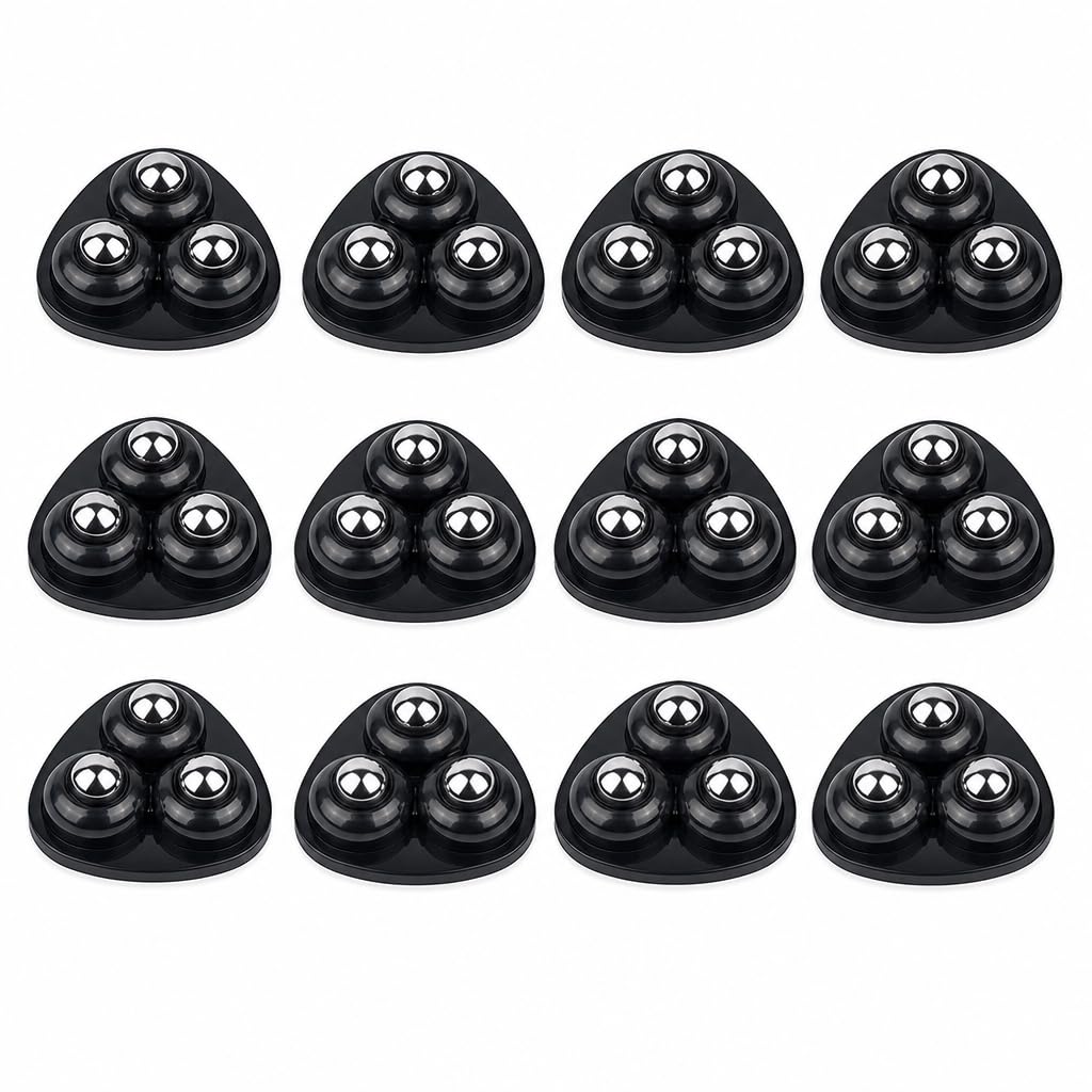 12 Pack Self Adhesive Mini Caster Wheels for Appliances