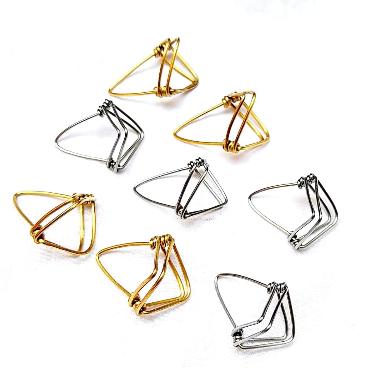 New pure 6 pcs pure double wire sitar mijrab sitar pick brass + 6 iron double wire mizrab quality OP-image-41