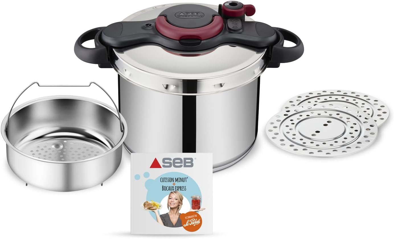 Seb Clipso Minut Easy Autocuiseur 9 L, Cocotteminute Inox, Kit