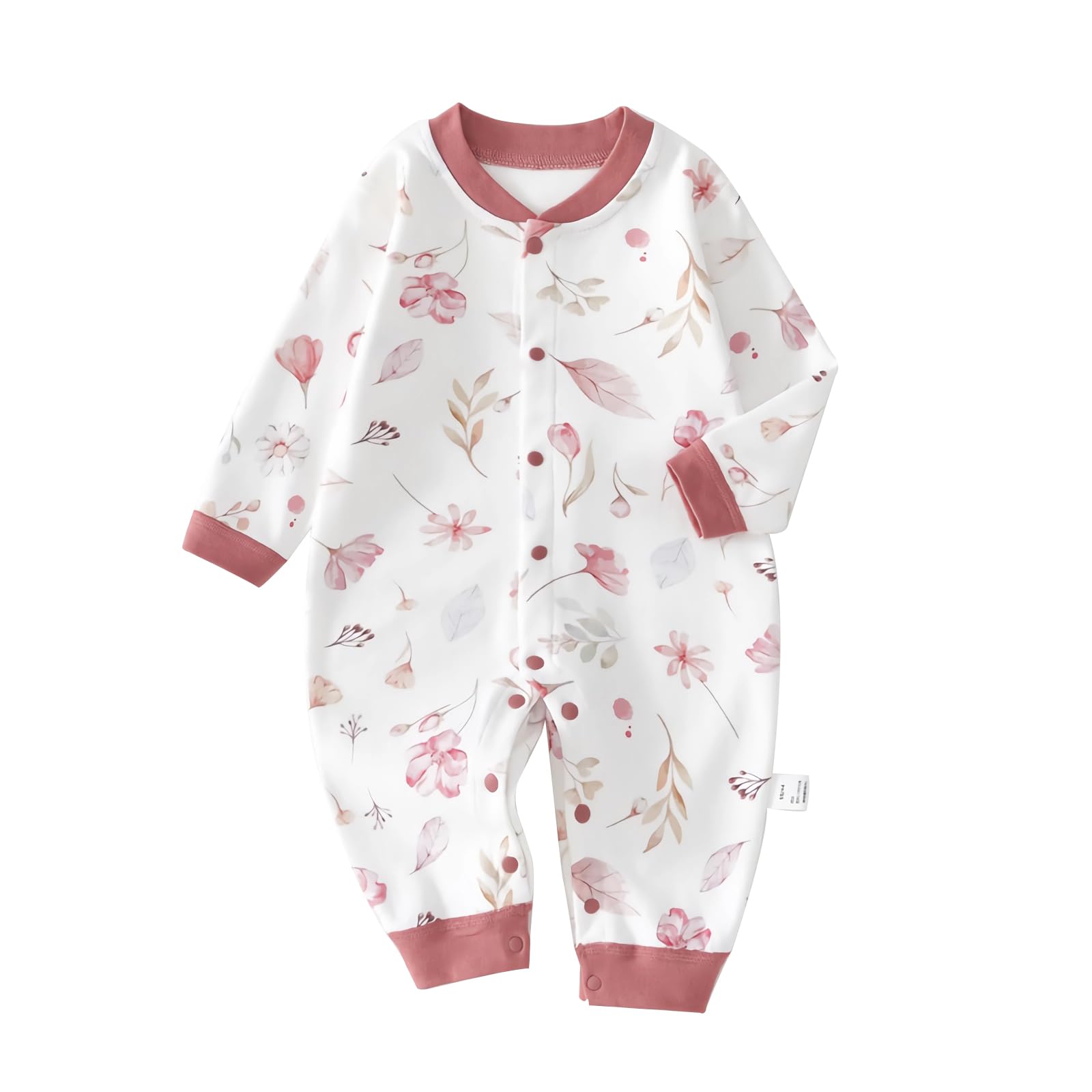 Cherie Kids 100% Organic Cotton Soft 3-24 Months Unisex Footless Newborn Baby Sleepers Pajamas Romper Boys Girls Long Sleeve