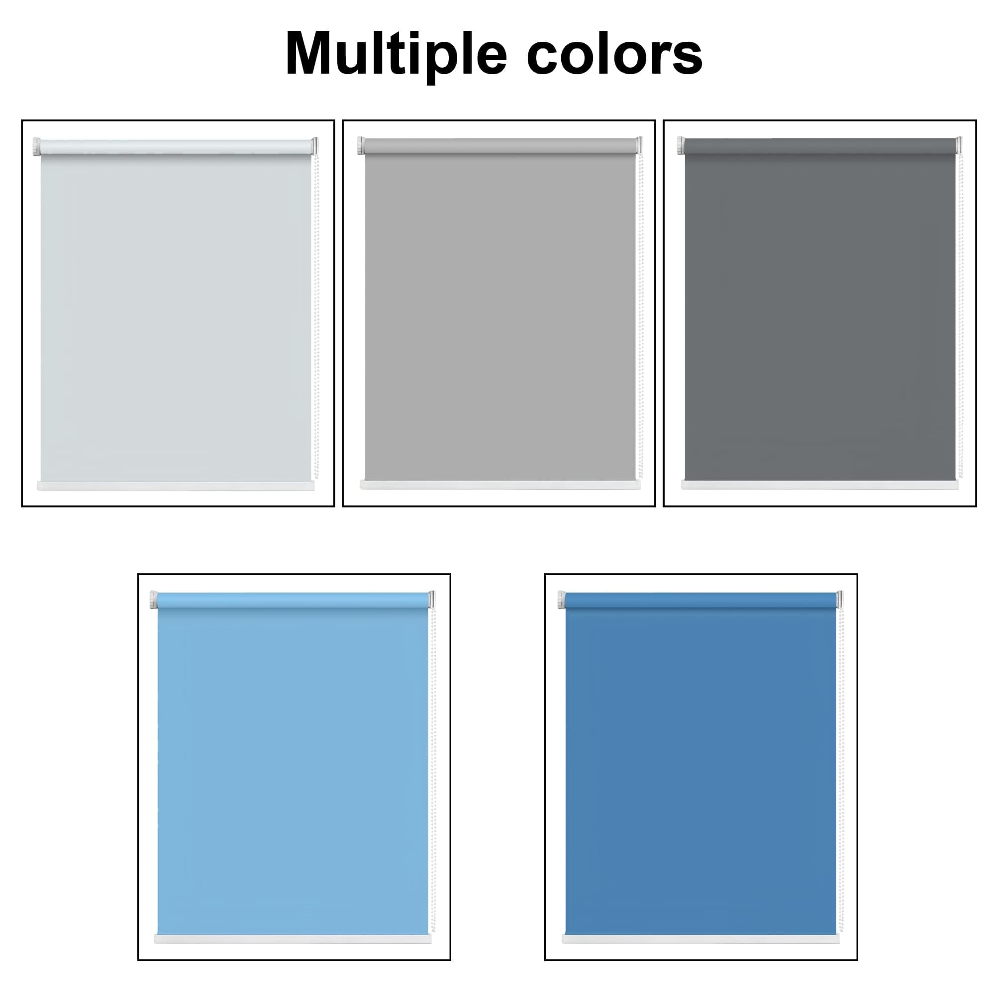 Store Occultant Thermique 112 x 180 cm Protection de Vie Privée Stores Enrouleurs Intérieurs Kit de Montage Inclus pour Chambre Salon Maison, Gris Clair