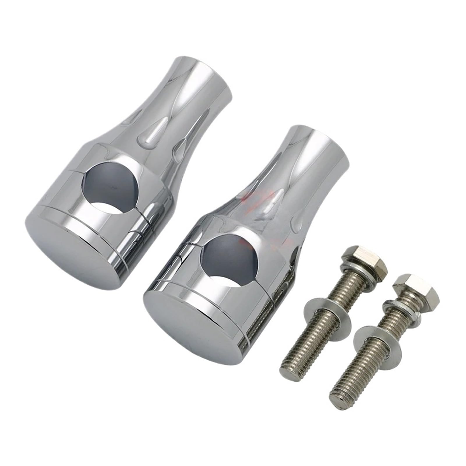 MNEVZX Handlebar risers kit Universual Motorcycle 1 Inch / 25mm Handlebar Risers Clamp Bar(Chrome)