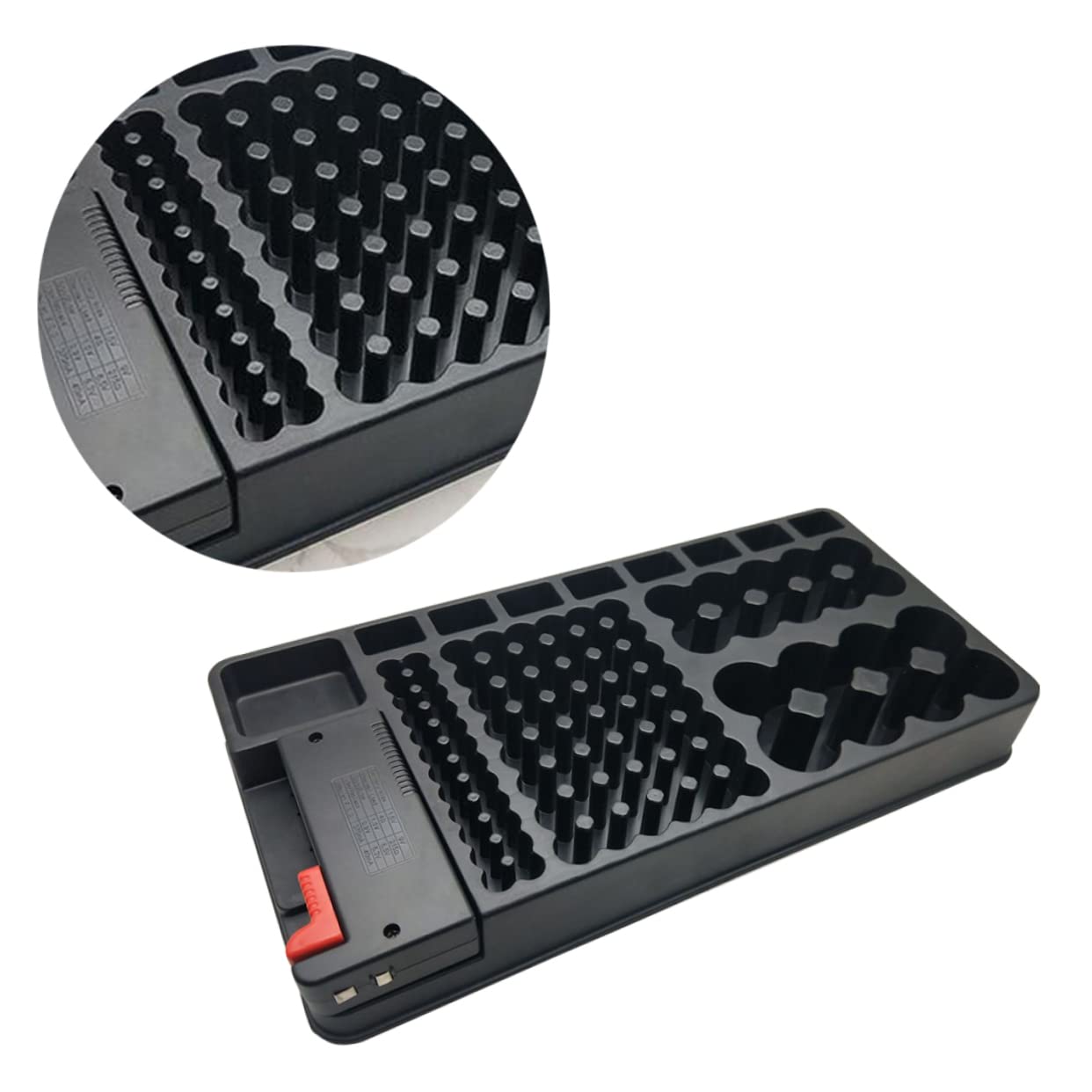 Alipis 98pezzi Scatola per Riporre le Batterie in Plastica Resistente Organizer Porta Batterie con Slot per Aa Aaa Bottone Include Tester per Rimovibile