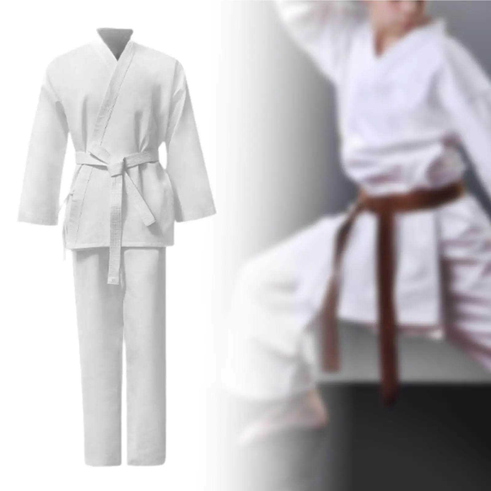 Uniforme de Karate, Traje Transpirable y Ligero, Conjunto de Trajes de Karate, Ropa de Karate for Entrenamiento de Sparring, Ejercicio, competición de Karate.