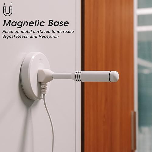 Miniatura 3 de Antena HDTV - August DTA240 - Antena de TV digital portátil para interiores y exteriores con base magnética, rango de 50 millas y cable coaxial de