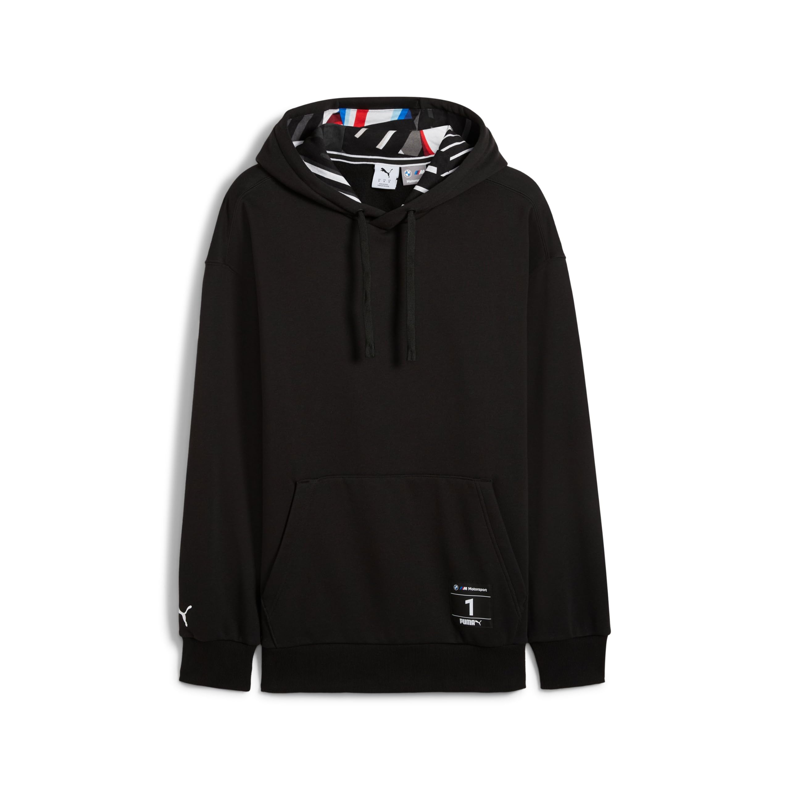Bmw Men's Black Genuine M Motorsport Graphic Hoodie Top Hooded Sweatshirt Relaxed, M