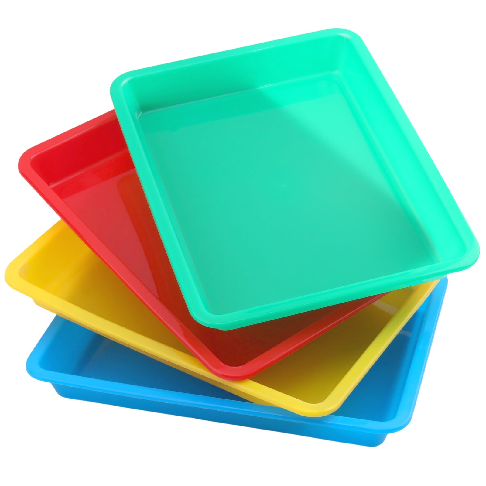 MAKTASM 20x Materialschalen Kunsttabletts 28 x 21 x 3cm für Malerei Basteln