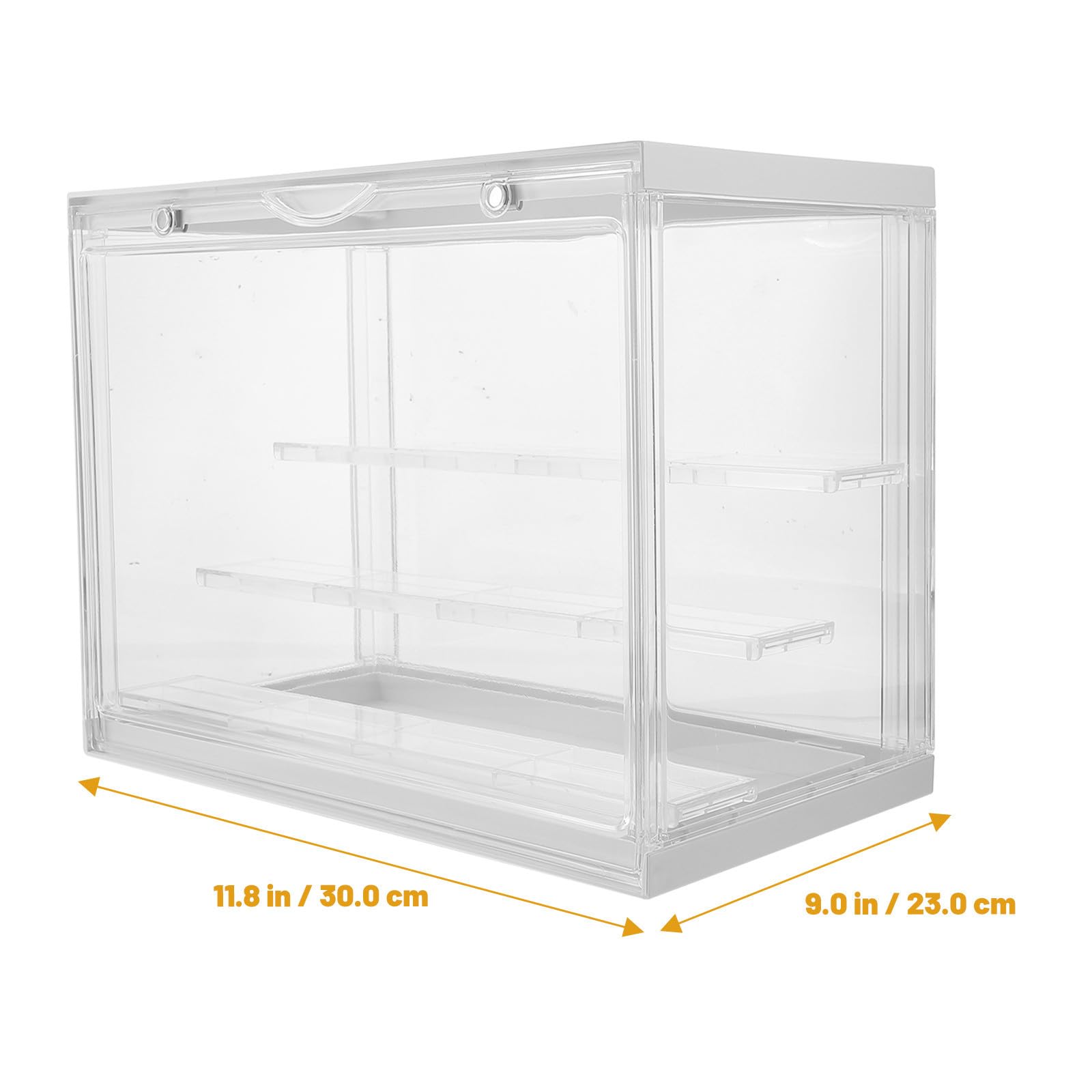 Caja de Exhibición de Acrílico para Figuras de Acción y Coleccionables 3 Capas Apilables, Protección contra Polvo y Diseño Moderno para Decoración del Hogar